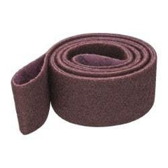 3M - 3" Wide x 132" OAL, Aluminum Oxide Abrasive Belt - Aluminum Oxide, Medium, Nonwoven, Series SC-BL - Apex Tool & Supply