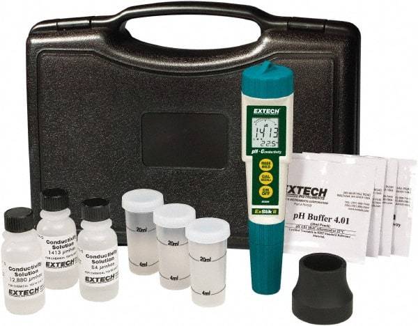 Extech - 0 to 14 pH, ph/Conductivity/TDS/Salinity/Temp Meter - Apex Tool & Supply
