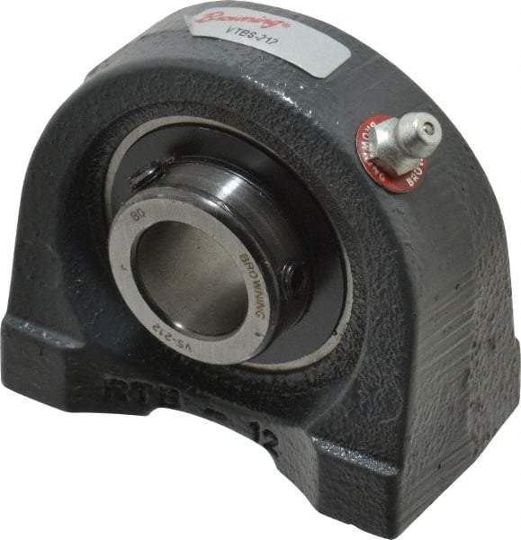 Browning - 3/4" ID, 2-7/8" OAL x 2-9/16" OAH Tapped Base - 1,444 Lb Static Cap, 2,611 Lb Dyn Cap, 2" Btw Mnt Hole Ctrs, 1-5/16" Base-to-Ctr Ht, Cast Iron - Apex Tool & Supply
