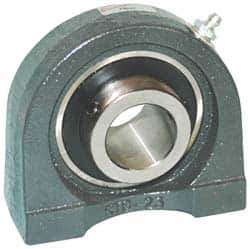 Browning - 1-1/4" ID, 4" OAL x 3-3/8" OAH Tapped Base - 2,567 Lb Static Cap, 4,381 Lb Dyn Cap, 3" Btw Mnt Hole Ctrs, 1-11/16" Base-to-Ctr Ht, Cast Iron - Apex Tool & Supply