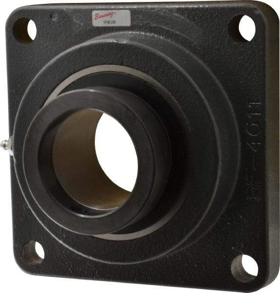 Browning - 2-7/16" ID, 6-7/8" OAL x 6-7/8" OAH 4-Bolt Flange - 8,150 Lb Static Cap, 11,789 Lb Dyn Cap, 5-5/8" Btw Mnt Hole Ctrs, Cast Iron - Apex Tool & Supply