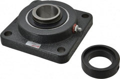 Browning - 1-1/2" ID, 5-1/8" OAL x 5-1/8" OAH 4-Bolt Flange - 4,467 Lb Static Cap, 7,340 Lb Dyn Cap, 4" Btw Mnt Hole Ctrs, Cast Iron - Apex Tool & Supply