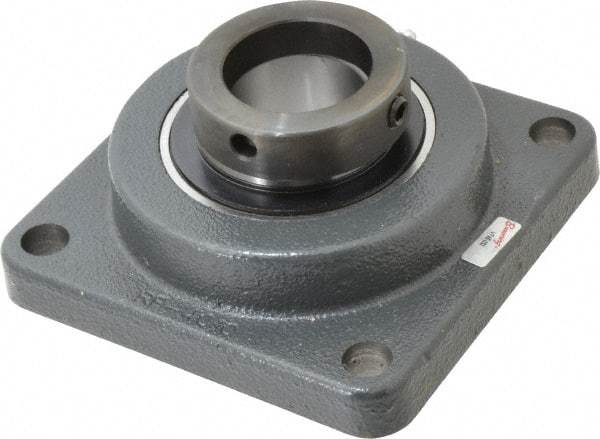Browning - 2" ID, 6-3/8" OAL x 6-3/8" OAH 4-Bolt Flange - 6,601 Lb Static Cap, 9,752 Lb Dyn Cap, 5-1/8" Btw Mnt Hole Ctrs, Cast Iron - Apex Tool & Supply