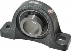 Browning - 1-11/16" ID, 7-15/16" OAL x 4-5/8" OAH Pillow Block - 5,216 Lb Static Cap, 7,889 Lb Dyn Cap, 6-1/8" Btw Mnt Hole Ctrs, 2-5/16" Base-to-Ctr Ht, Cast Iron - Apex Tool & Supply