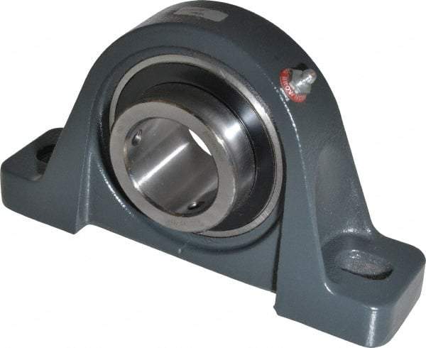 Browning - 1-15/16" ID, 8-13/16" OAL x 4-31/32" OAH Pillow Block - 5,216 Lb Static Cap, 7,889 Lb Dyn Cap, 6-15/16" Btw Mnt Hole Ctrs, 2-1/2" Base-to-Ctr Ht, Cast Iron - Apex Tool & Supply
