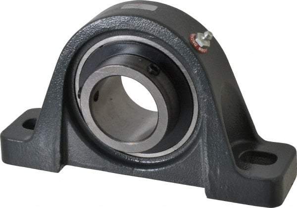 Browning - 2" ID, 8-13/16" OAL x 4-31/32" OAH Pillow Block - 6,601 Lb Static Cap, 9,752 Lb Dyn Cap, 6-15/16" Btw Mnt Hole Ctrs, 2-1/2" Base-to-Ctr Ht, Cast Iron - Apex Tool & Supply