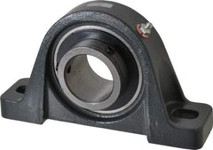 Browning - 2" ID, 8-13/16" OAL x 4-31/32" OAH Pillow Block - 6,601 Lb Static Cap, 9,752 Lb Dyn Cap, 6-15/16" Btw Mnt Hole Ctrs, 2-1/2" Base-to-Ctr Ht, Cast Iron - Apex Tool & Supply