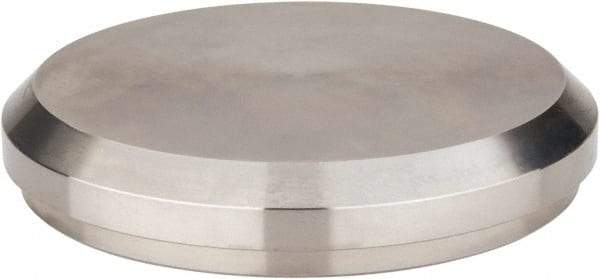VNE - 4", Bevel Seat Style, Sanitary Stainless Steel Pipe End Cap - Plain End Cap Connection, Grade 316/316L - Apex Tool & Supply
