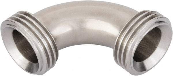 VNE - 1", Bevel Seat Style, Sanitary Stainless Steel Pipe 90° Elbow - Threaded Ends Connection, Grade 304 - Apex Tool & Supply