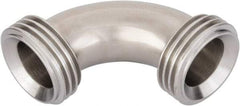 VNE - 1", Bevel Seat Style, Sanitary Stainless Steel Pipe 90° Elbow - Threaded Ends Connection, Grade 304 - Apex Tool & Supply