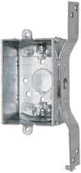 Cooper Crouse-Hinds - 1 Gang, (5) 1/2" Knockouts, Steel Rectangle Switch Box - 3" Overall Height x 2" Overall Width x 1-1/2" Overall Depth - Apex Tool & Supply