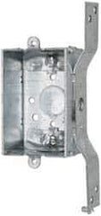Cooper Crouse-Hinds - 1 Gang, (5) 1/2" Knockouts, Steel Rectangle Switch Box - 3" Overall Height x 2" Overall Width x 1-1/2" Overall Depth - Apex Tool & Supply