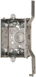 Cooper Crouse-Hinds - 1 Gang, (5) 1/2" Knockouts, Steel Rectangle Switch Box - 3" Overall Height x 2" Overall Width x 2" Overall Depth - Apex Tool & Supply
