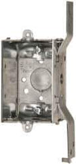 Cooper Crouse-Hinds - 1 Gang, (5) 1/2" Knockouts, Steel Rectangle Switch Box - 3" Overall Height x 2" Overall Width x 2" Overall Depth - Apex Tool & Supply