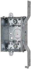 Cooper Crouse-Hinds - 1 Gang, (5) 1/2" Knockouts, Steel Rectangle Switch Box - 3" Overall Height x 2" Overall Width x 2" Overall Depth - Apex Tool & Supply