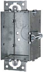 Cooper Crouse-Hinds - 1 Gang, (3) 1/2" Knockouts, Steel Rectangle Switch Box - 3" Overall Height x 2" Overall Width x 2" Overall Depth - Apex Tool & Supply