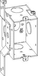 Cooper Crouse-Hinds - 1 Gang, (7) 1/2" Knockouts, Steel Rectangle Switch Box - 3" Overall Height x 2" Overall Width x 2" Overall Depth - Apex Tool & Supply