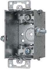 Cooper Crouse-Hinds - 1 Gang, (5) 1/2" Knockouts, Steel Rectangle Switch Box - 3" Overall Height x 2" Overall Width x 2-1/2" Overall Depth - Apex Tool & Supply
