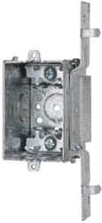 Cooper Crouse-Hinds - 1 Gang, (9) 1/2" Knockouts, Steel Rectangle Switch Box - 3" Overall Height x 2" Overall Width x 2-1/2" Overall Depth - Apex Tool & Supply