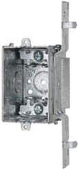 Cooper Crouse-Hinds - 1 Gang, (9) 1/2" Knockouts, Steel Rectangle Switch Box - 3" Overall Height x 2" Overall Width x 2-1/2" Overall Depth - Apex Tool & Supply
