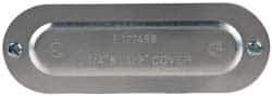 Cooper Crouse-Hinds - 1-1/4" & 1-1/2" Trade, Aluminum Conduit Body Cover Plate - Use with Series 5 Conduit Outlet Bodies - Apex Tool & Supply