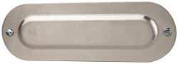 Cooper Crouse-Hinds - 2" Trade, Aluminum Conduit Body Cover Plate - Use with Series 5 Conduit Outlet Bodies - Apex Tool & Supply