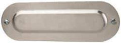 Cooper Crouse-Hinds - 2" Trade, Aluminum Conduit Body Cover Plate - Use with Series 5 Conduit Outlet Bodies - Apex Tool & Supply