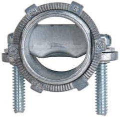 Cooper Crouse-Hinds - 3/4" Trade, Die Cast Zinc Squeeze Clamp Straight FMC Conduit Connector - Noninsulated - Apex Tool & Supply