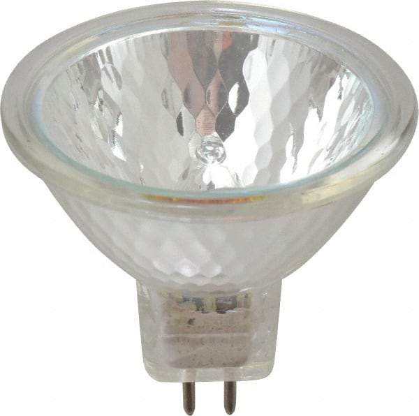 Philips - 50 Watt Halogen Commercial/Industrial 2 Pin Lamp - 3,100°K Color Temp, 960 Lumens, 12 Volts, Dimmable, MRC16, 6,000 hr Avg Life - Apex Tool & Supply