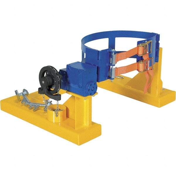 Vestil - 2,000 Lb Load Capacity, 55 Gal Forklift Drum Rotator - For 55 Gal Drums - Apex Tool & Supply