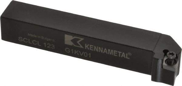 Kennametal - SCLC, Left Hand Cut, 5° Lead Angle, 3/4" Shank Height x 3/4" Shank Width, Neutral Rake Indexable Turning Toolholder - 4-1/2" OAL, CC..32.5. Insert Compatibility, Series Screw-On - Apex Tool & Supply