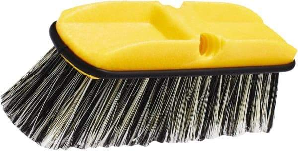 Rubbermaid - 2-1/2" Bristle Length, Synthetic Wash Brush - 10" OAL, Gray, Plastic Block - Apex Tool & Supply