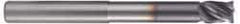 Accupro - 5/16", 4 Flute, Single End, Solid Carbide, 0.02" Corner Radius End Mill - 4" OAL, Right Hand Flute, 7/16" LOC, Right Hand Cut, 2-1/8" Extended Reach - Apex Tool & Supply