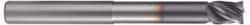 Accupro - 5/8", 4 Flute, Single End, Solid Carbide, 0.03" Corner Radius End Mill - 6" OAL, Right Hand Flute, 3/4" LOC, Right Hand Cut, 3-3/8" Extended Reach - Apex Tool & Supply