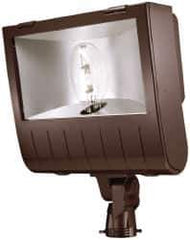 Cooper Lighting - 1 Head, 120/208/240/277 Volt, 400 Watt, Pulse Start Metal Halide Floodlight Fixture - Slipfitter Mounted, 20-1/2" Long x 9-1/2" Wide x 27-1/2" High, Aluminum Housing - Apex Tool & Supply