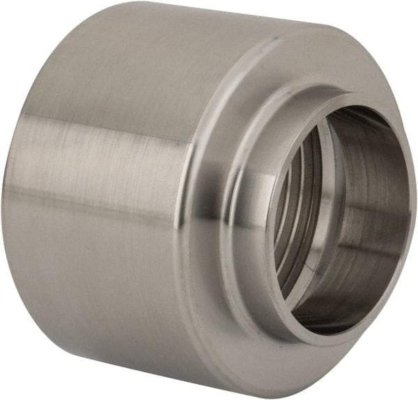 VNE - 1-1/4", Weld Style, Sanitary Stainless Steel Pipe Adapter - FNPT x Butt Weld Connection, Grade 316L - Apex Tool & Supply