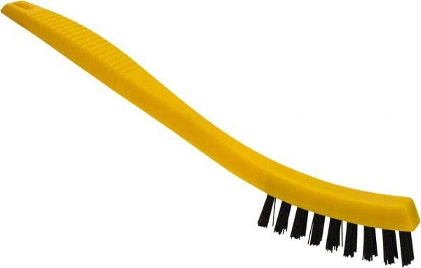 Rubbermaid - 0.6" Bristle Length, Polypropylene Scrub Brush - 8-1/2" OAL, Black, Plastic Block - Apex Tool & Supply