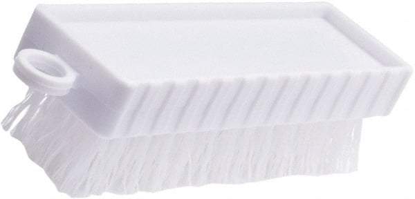 Rubbermaid - 3/4" Bristle Length, Polypropylene Scrub Brush - 4-3/4" OAL, White, Plastic Block - Apex Tool & Supply