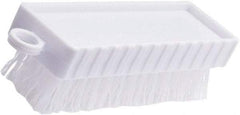 Rubbermaid - 3/4" Bristle Length, Polypropylene Scrub Brush - 4-3/4" OAL, White, Plastic Block - Apex Tool & Supply
