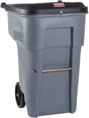 Rubbermaid - 65 Gal Gray Rectangle Confidential Document Container - 41.8" High x 32.3" Long x 25.3" Wide - Apex Tool & Supply
