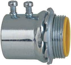 Cooper Crouse-Hinds - 1-1/4" Trade, Steel Set Screw Straight EMT Conduit Connector - Insulated - Apex Tool & Supply