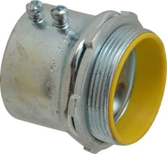Cooper Crouse-Hinds - 2" Trade, Steel Set Screw Straight EMT Conduit Connector - Insulated - Apex Tool & Supply