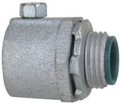Cooper Crouse-Hinds - 1" Trade, Malleable Iron Set Screw Straight Rigid/Intermediate (IMC) Conduit Connector - Insulated - Apex Tool & Supply