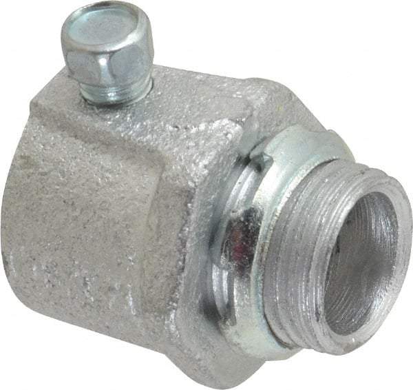 Cooper Crouse-Hinds - 1/2" Trade, Malleable Iron Set Screw Straight Rigid/Intermediate (IMC) Conduit Connector - Noninsulated - Apex Tool & Supply