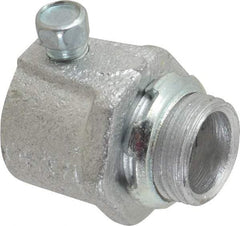 Cooper Crouse-Hinds - 1/2" Trade, Malleable Iron Set Screw Straight Rigid/Intermediate (IMC) Conduit Connector - Noninsulated - Apex Tool & Supply