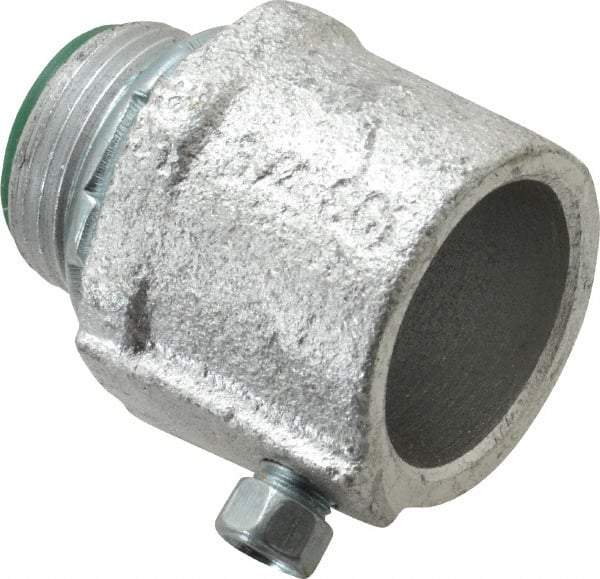 Cooper Crouse-Hinds - 3/4" Trade, Malleable Iron Set Screw Straight Rigid/Intermediate (IMC) Conduit Connector - Insulated - Apex Tool & Supply
