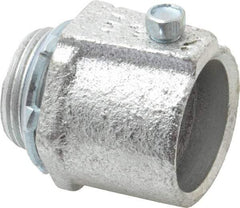Cooper Crouse-Hinds - 1" Trade, Malleable Iron Set Screw Straight Rigid/Intermediate (IMC) Conduit Connector - Noninsulated - Apex Tool & Supply