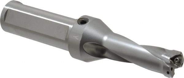 Kennametal - 63.5mm Max Drill Depth, 2.5xD, 1-1/8" Diam, Indexable Insert Drill - 2 Inserts, 1-1/4" Shank Diam, Straight Shank - Apex Tool & Supply
