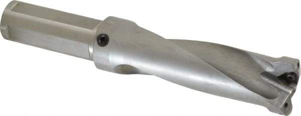 Kennametal - 4.1" Max Drill Depth, 2.5xD, 1-5/8" Diam, Indexable Insert Drill - 2 Inserts, 1-1/4" Shank Diam, Straight Shank - Apex Tool & Supply