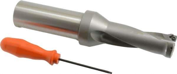 Kennametal - 79.5mm Max Drill Depth, 2.5xD, 31.8mm Diam, Indexable Insert Drill - 2 Inserts, 1-1/2" Shank Diam, Straight Shank - Apex Tool & Supply